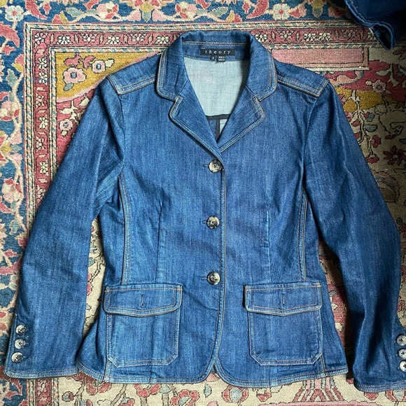 Theory “Canadian Tuxedo” jeans and jean blazer - Picture 2 of 11